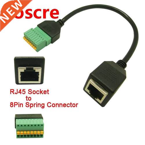 10pcs RJ45 cble Terminl block to RJ45 femle Network dpt