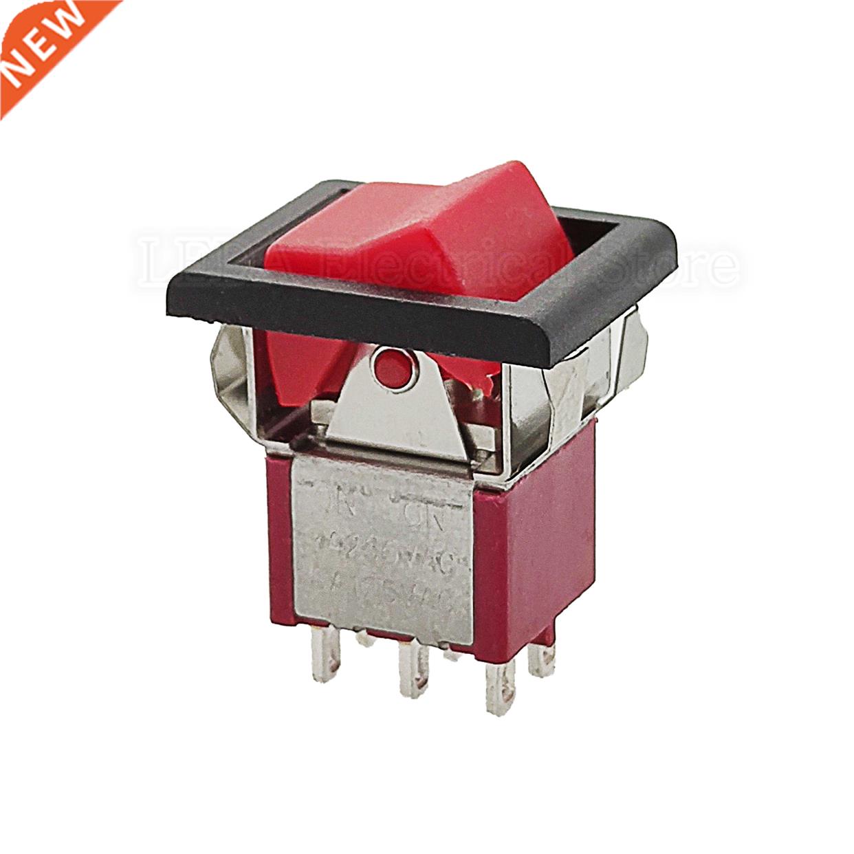 2Pcs KNX202-J Red ON-ON 3A 250VAC/5A 125VAC Button Switch Sh