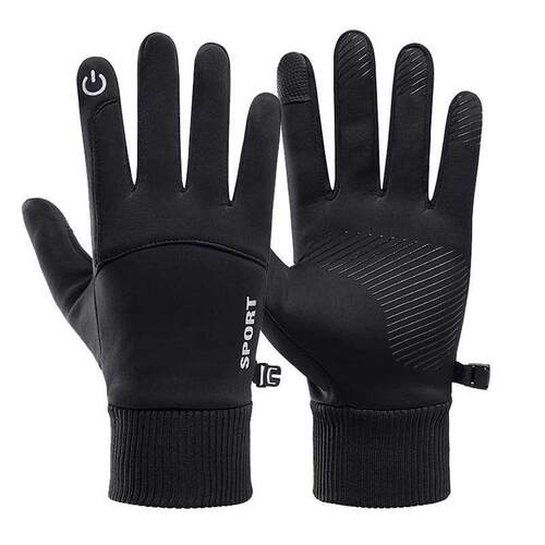 Men Winter Waterproof Cycling Gloves Outdoor Sports Running