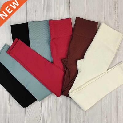 Ribbed Yoga Leggings Sports Tights Woman Seamless Yoga Pants