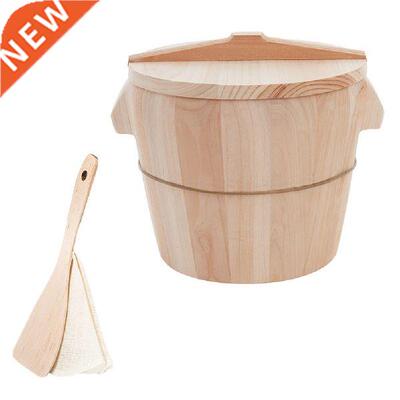 1 Set Steamed Rice Wooden Bucket Steamer Wooden Rice