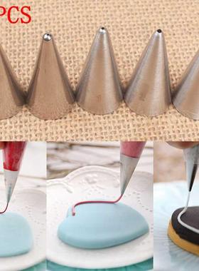 5Pcs/Set Round Stainless Steel Piping Tips Cake Pastry Cooki