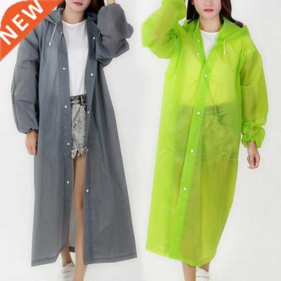 Environmental Women Raincoat Men Black Rain Clothes Cover Ho