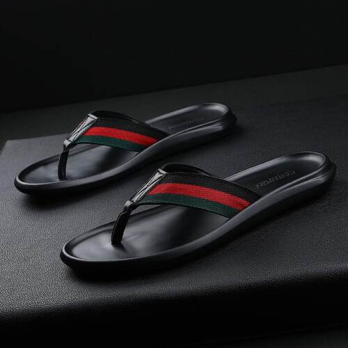 Coslony slippers men top shoe brands leather high quality bl