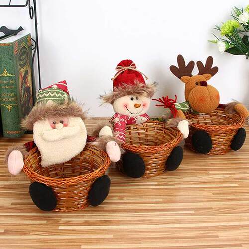 Cute Christmas Candy Basket Decoration Christmas Children