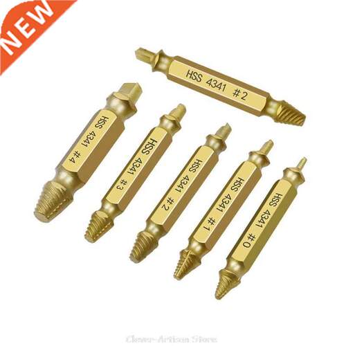 6pcs ged Screw Extrctor Speed Out Drill Bits Removl To