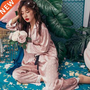 Lisacmvpnel Print Fashion Women Pajama Set Sweet Lace Cuff T