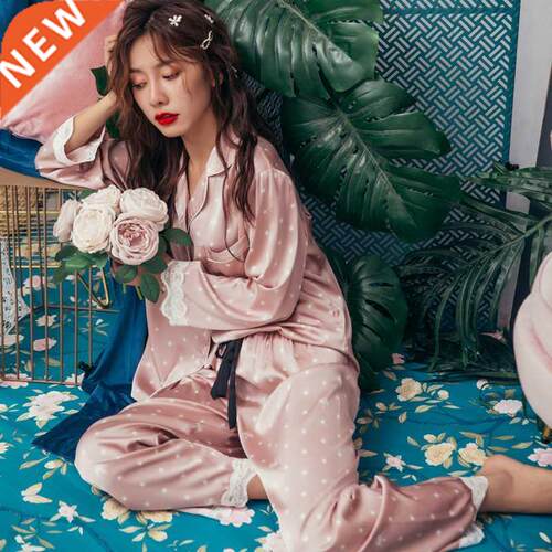 Lisacmvpnel Print Fashion Women Pajama Set Sweet Lace Cuff T