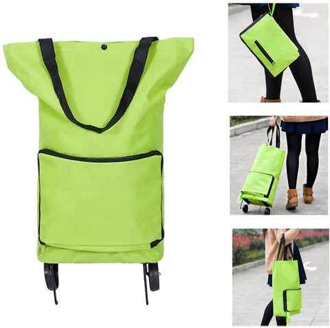 Folding Home Trolley Shopping Bag Wheels Reusable Portable E
