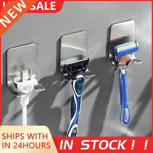 1Pc Wall Men Shaving Shaver Shelf Punch Free Razor Holder