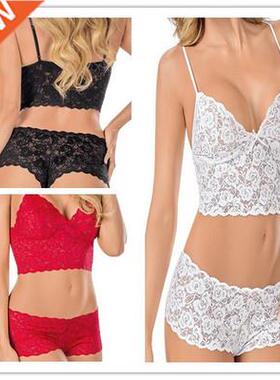 Sexy lady lace large size underwear set大码内衣内裤女套装5xl