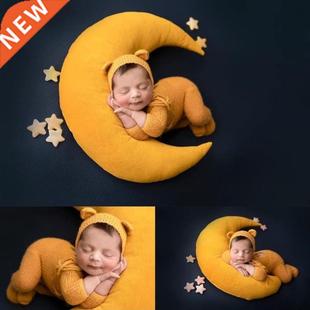 Baby Hat Posing Beans Moon Pillow Stars Set Newborn Photogra