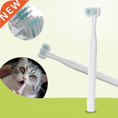 Double Heads Pet Toothbrush Soft Brushing Dogs Cats Teeth