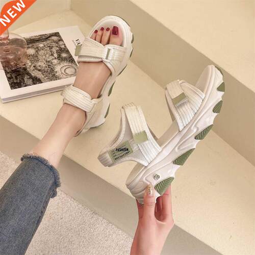 TUINANLE Sandals Women 2022 New Summer black Adjustable Hook