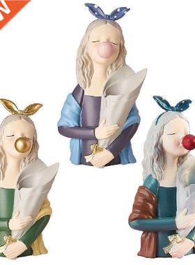 Resin Flower Vase Elegant Decorative Modern Floral Vase for