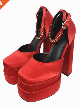 Desgner Heels Sandales Femmes Sexy Thck Hgh Heels Platfor