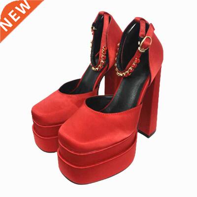 Desgner Heels Sandales Femmes Sexy Thck Hgh Heels Platfor