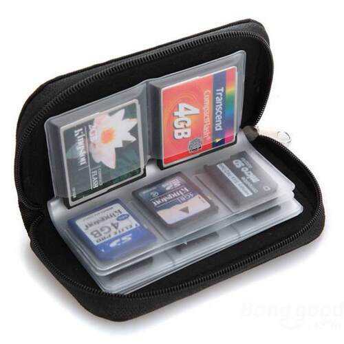 Memory Card Storage Wallet Case Bag Holder SD Micro 22 Slots