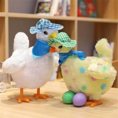 Hen Laying Eggs Plush Magic Chicken Stuffed Toy Electric
