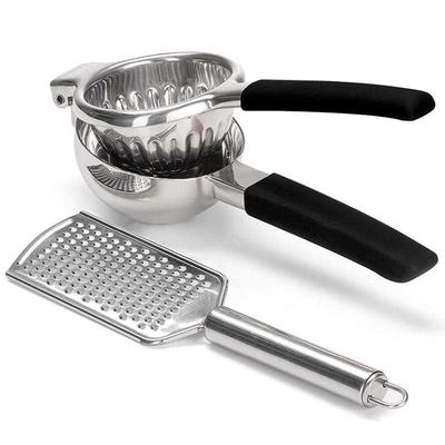 Lemon Squeezer Stainless Steel + Grater Citrus Squeezer And
