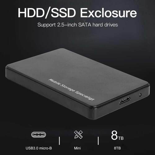 2.5 inch External HDD SSD Case USB3.0 to SATA Mobile Hard Di
