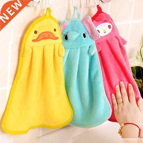 Children Nursery Hand Towel Soft Plush Bathroom Cartoon Anim