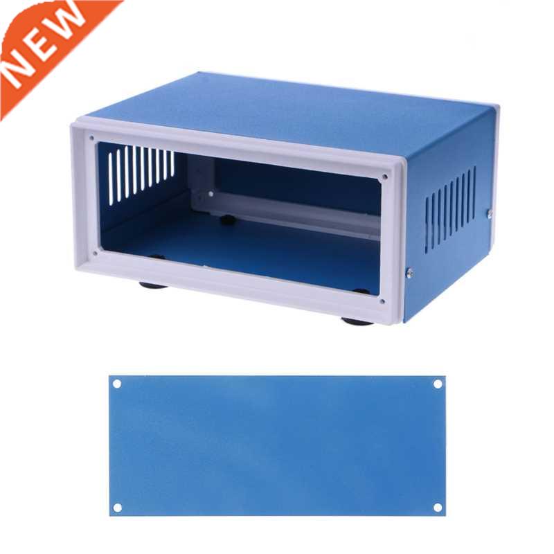 Blue Junction Box Metal Rectangle Electronic Project Case DI