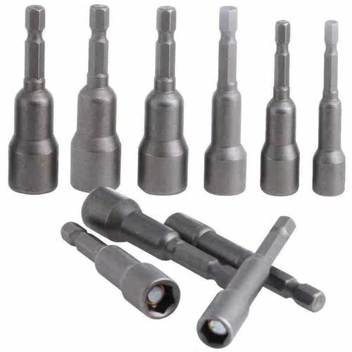 10Pcs Pneumatic Strong Power netic Nut Driver Drill Bits Set