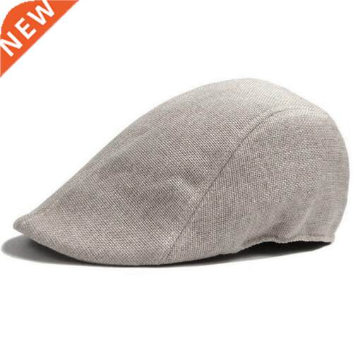 Men Golf Driving Sun Flat Cabbie Neboy Unisex Herringbone