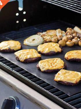 Reusable BBQ Grill Mat Pad Sheet Hot Plate Portable Easy Cl