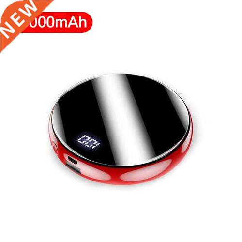 20000mAh Mini Round Power ank Mirror Screen Phone Charger