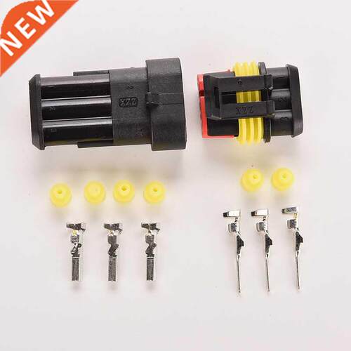 5pcs Car 3 Pin Way Sealed Waterproof Electrical Wire Auto Co