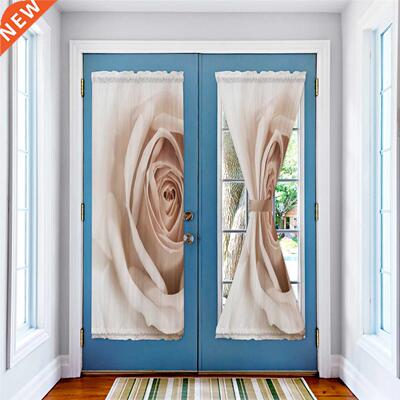 White Rose Flower Blinds Curtains for Living Room Bedroom