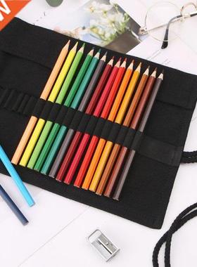 Black Color School Pencil Case Roller 12/24/36/48/72 Holes C