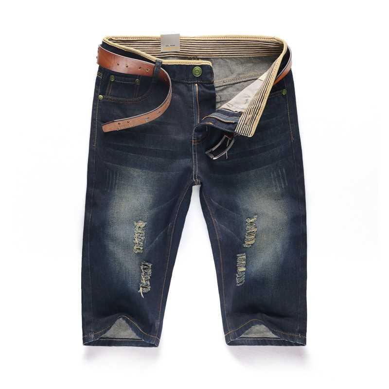 2022 New Mens Denim fashion shorts Washed denim Boy Slim Run