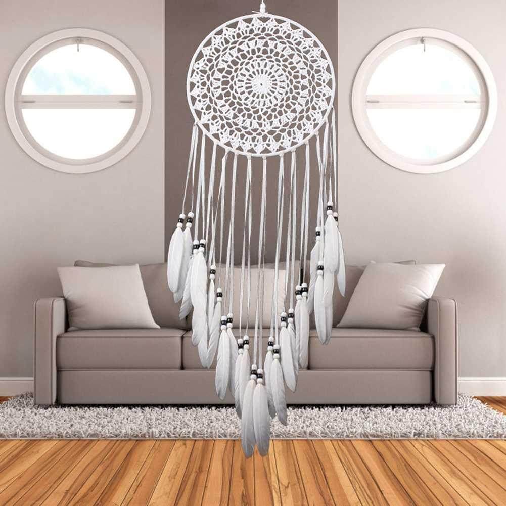 White Decorative Pattern Dream Catcher Wall Hanging Home Cra