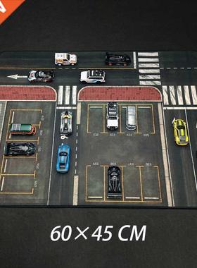 Large Scene Mat 1:64 Scale Road Scene Parking Lot Mat for Di