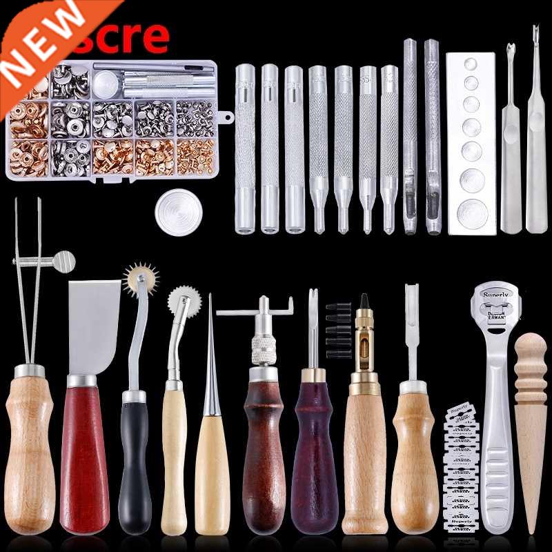 Leather Craft Punch Tools Kit Stitching Carving Working Han