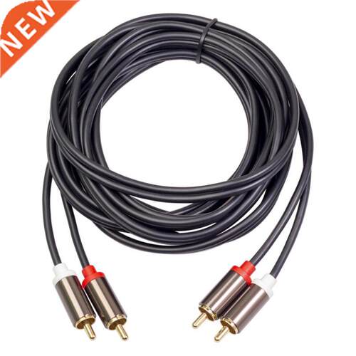 1pcs 2RCA To 2 RCA Male To Male Audio Cable Gold Plated RCA