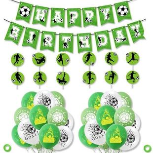 Soccer Cupcake Toppers Banner Soccer Ball Decorations Pack