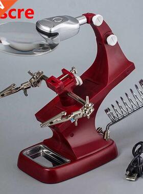 X 4.5X Table Magnifier 60 Rotating Desk USB Welding Repair