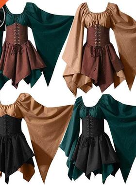 party long sleeve medieval renaissance short dress family