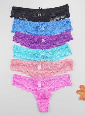 5pcs/lots Thongs Panties Women Sexy Underwear Transparent La