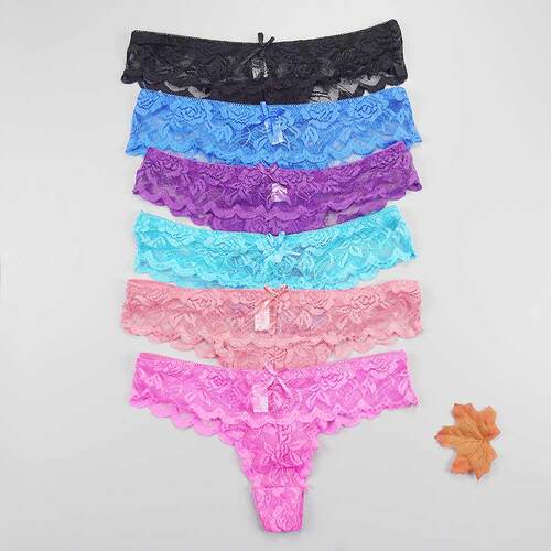 5pcs/lots Thongs Panties Women Sexy Underwear Transparent La