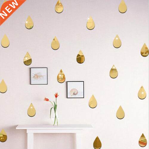 Creative Beautiful Water Drop Mirrors Wall Sticker 22pcs Acr