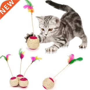 Cat Toy Pet Cat Sisal Scratching Ball Training Interactive T