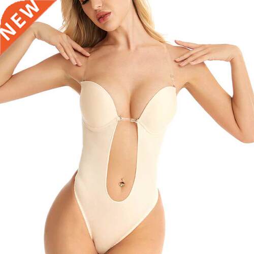 Sexy Full Bodyshaper Bra Women Deep V Convertible Bra Thong