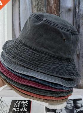 2021 New Foldable Fsherman Hat Washed Denm Bucket Hats Un