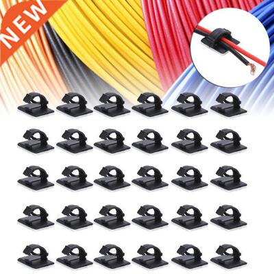 30pcs Self-adhesive Wire Clips Car Cable Clip Fixer Holder R
