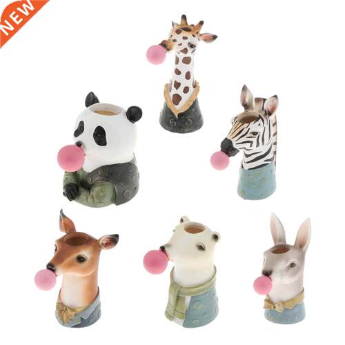 Animal Head Shape Dry Flower Vase Planter Pot Resin Desktop
